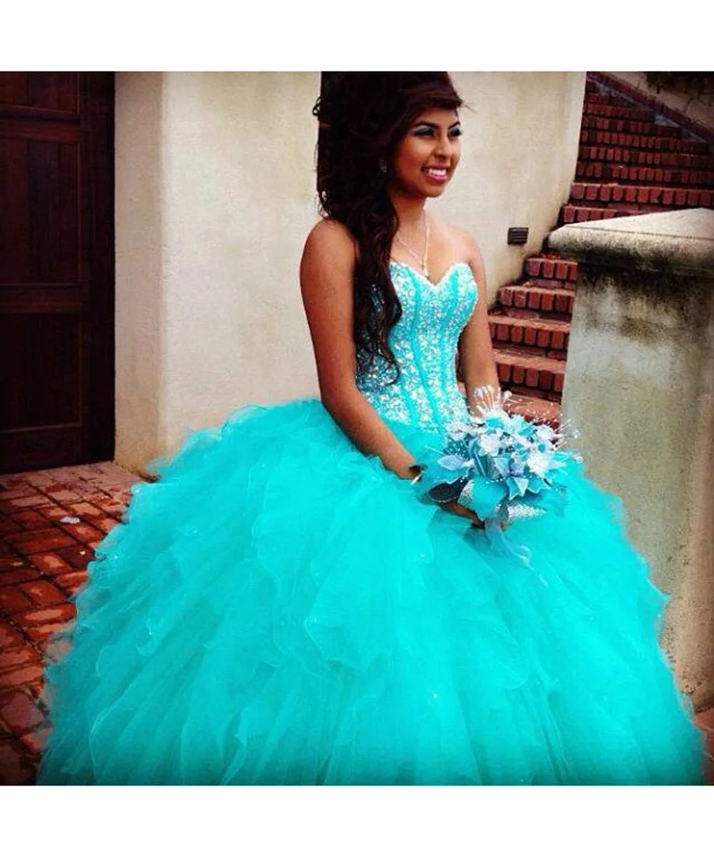 Turquoise Quinceanera Dresses Sparkly ...